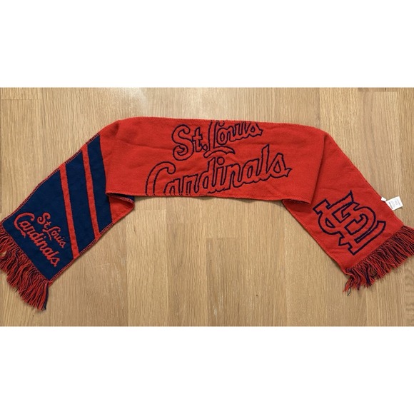 NEW ST. LOUIS CARDINALS SCARF ST. LOUIS CARDINALS AND STL DESIGN 6 1/2" X 58" - Picture 1 of 4